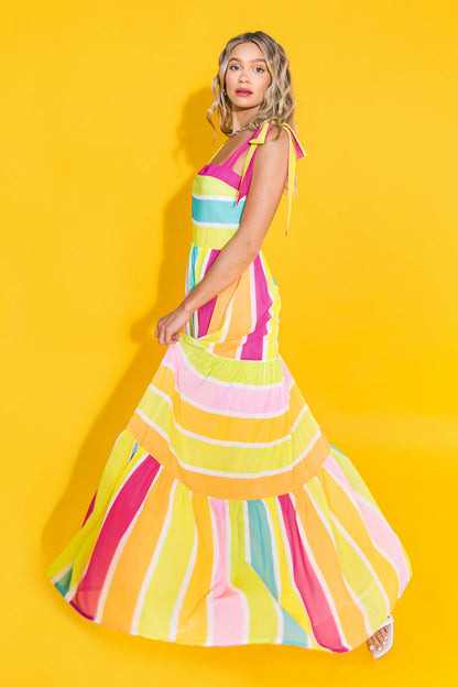 FOLLOW THE BREEZE WOVEN MAXI DRESS