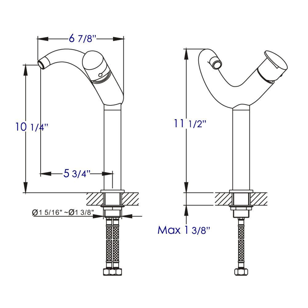 ALFI brand AB1570 Tall Wave Single Lever Bathroom Faucet