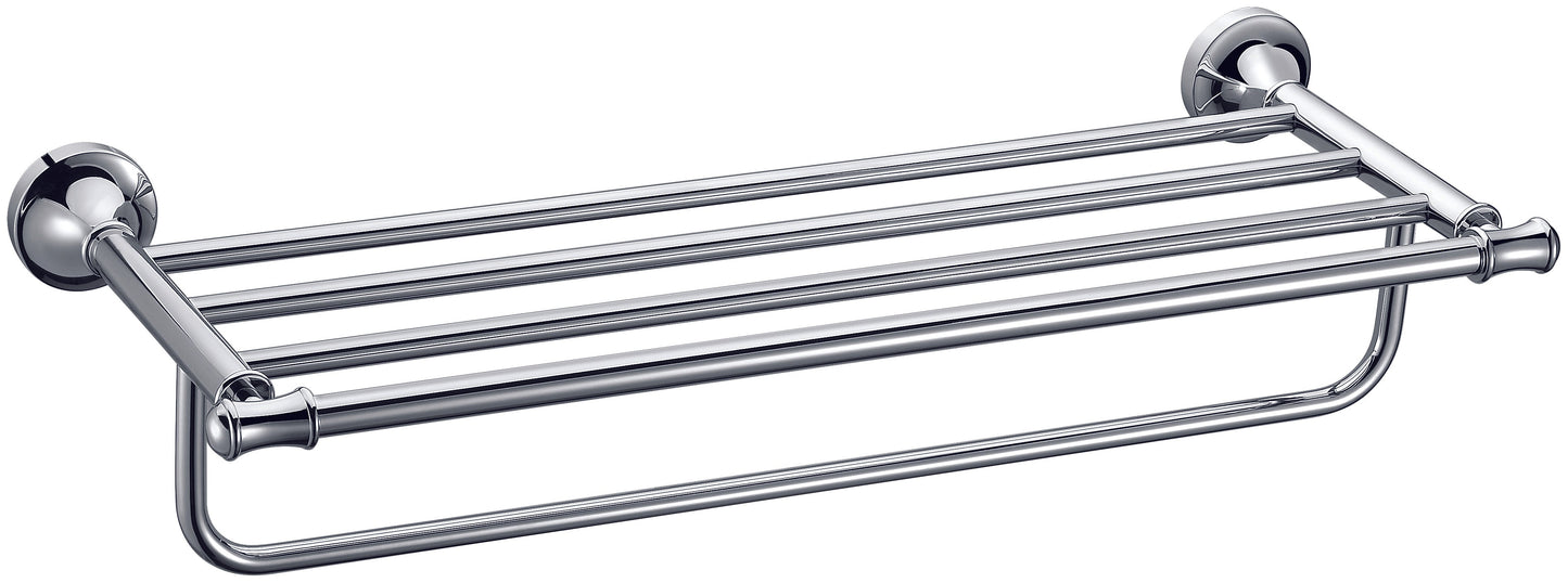ALFI brand  AB9583 Polished Chrome 23 inch Towel Bar & Shelf Bathroom Accessory