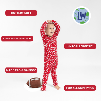 Football Toddler Bamboo Pajama