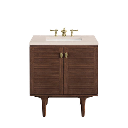 Amberly 30" Single Vanity Cabinet, Mid-Century Walnut