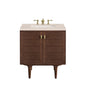 Amberly 30" Single Vanity Cabinet, Mid-Century Walnut
