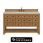 Malibu 60" Single Vanity Cabinet, Amber Birch