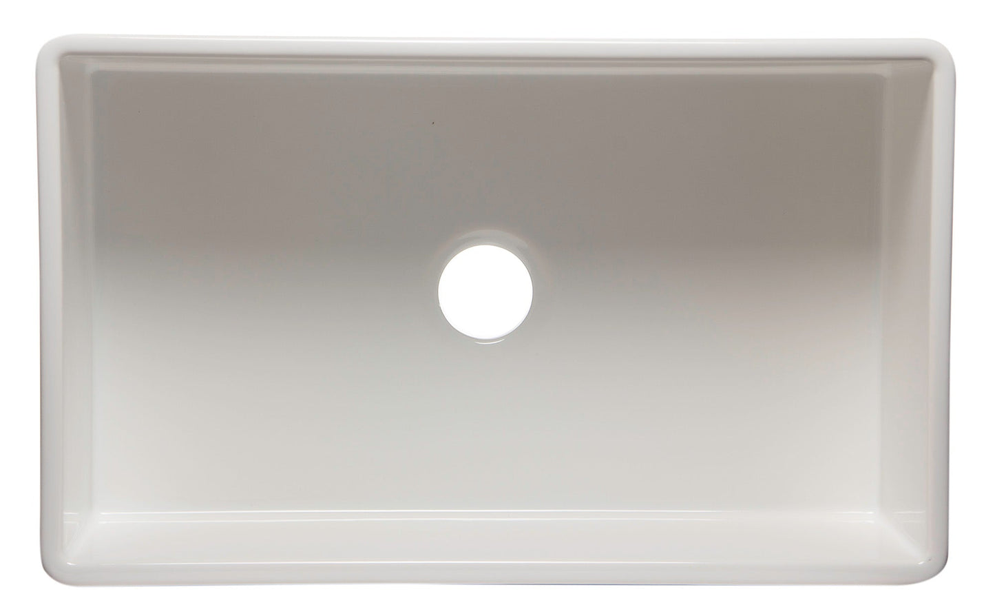 ALFI brand AB532 AB532-W 33" White Single Bowl Fluted Apron Fireclay Farm Sink