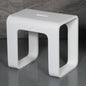 ALFI brand  ABST99 White Matte Solid Surface Resin Bathroom / Shower Stool