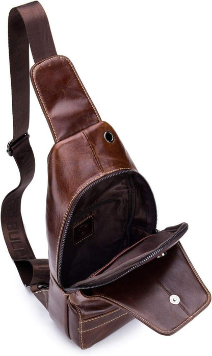 FR Fashion Co. Men's Premium Leather Sling Bag