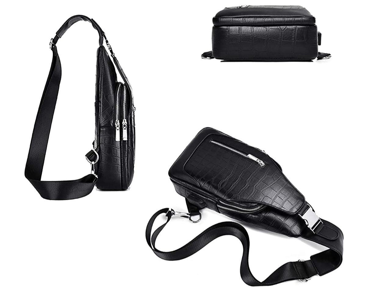 FR Fashion Co. Premium Leather Sling Backpack