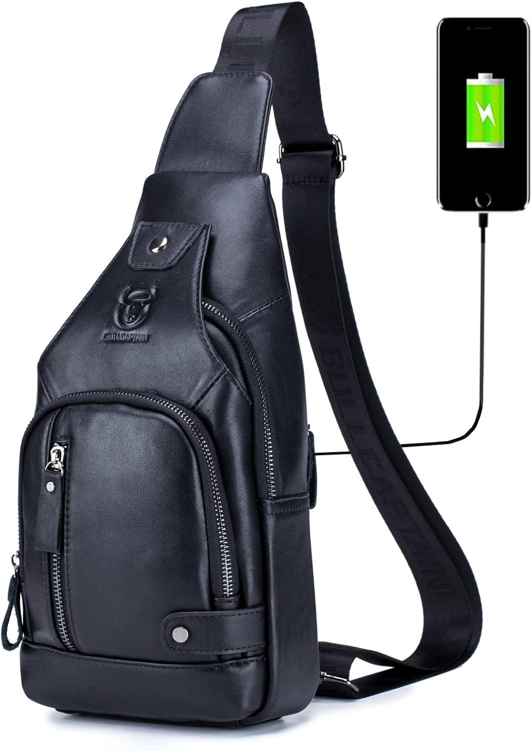 FR Fashion Co. Classic Urban Leather Sling Bag