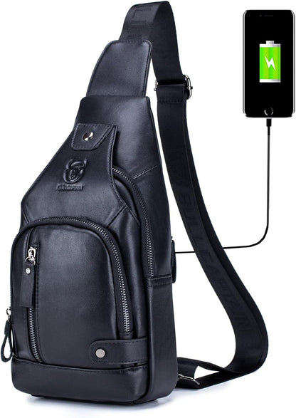 FR Fashion Co. Classic Urban Leather Sling Bag
