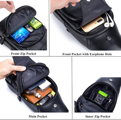FR Fashion Co. Classic Urban Leather Sling Bag