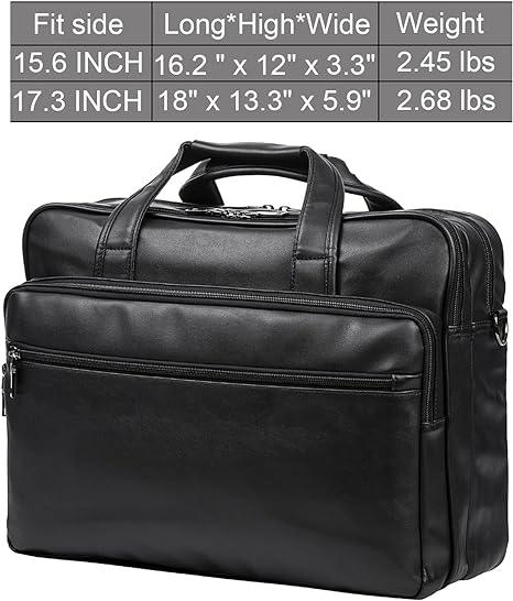 FR Fashion Co. 15" Mens Leather Laptop Messenger Bag