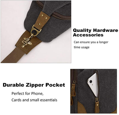 FR Fashion Co. Vintage Canvas Crossbody Sling Bag