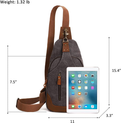 FR Fashion Co. Vintage Canvas Crossbody Sling Bag