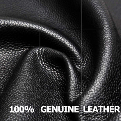 FR Fashion Co. 17" Men's Anti-Theft Leather Backpack with Hidden Pockets