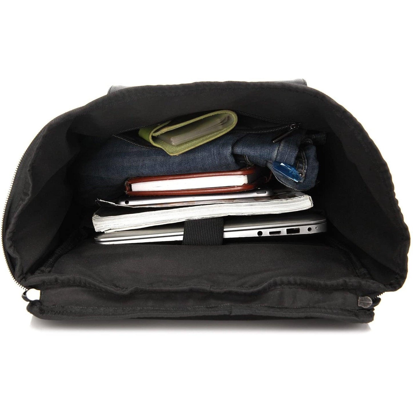 FR Fashion Co. Men's 17" Leather Laptop Backpack
