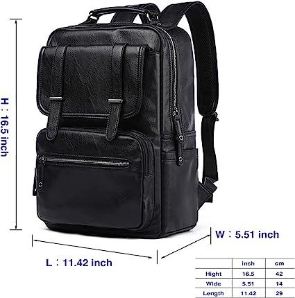 FR Fashion Co. 17" Men's Leather Travel Backpack