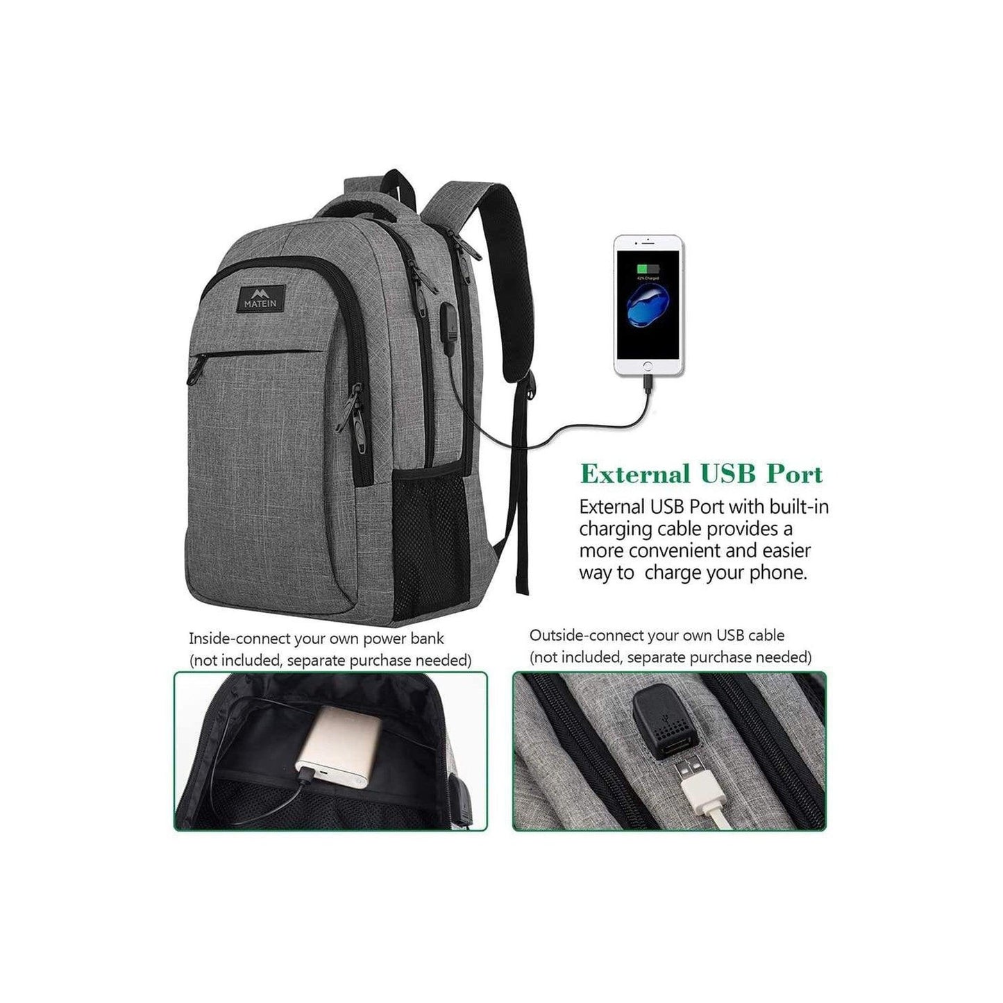 FR Fashion Co. 18" Anti-Theft Travel Backpack