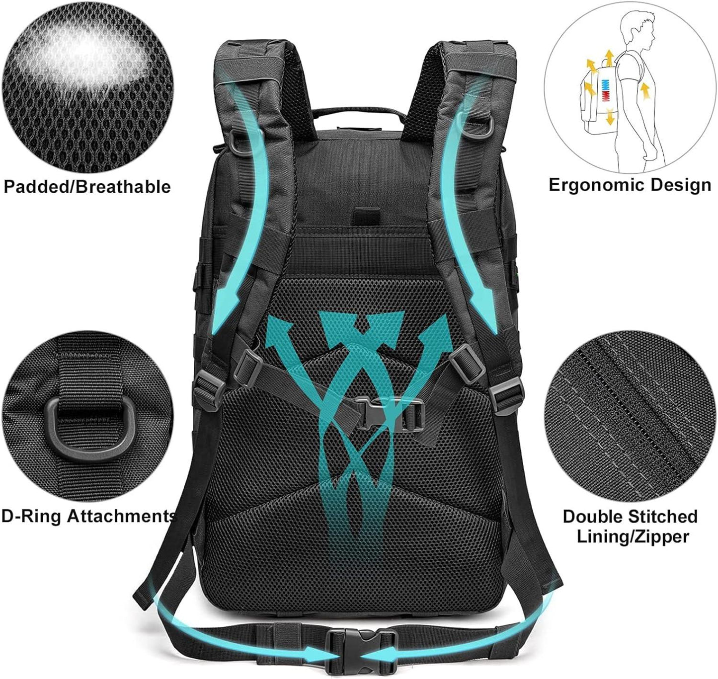 FR Fashion Co. 40L Military Tactical Backpack
