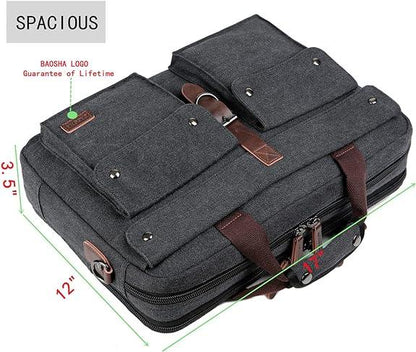 FR Fashion Co. 18" Men's Canvas Laptop Messenger Bag