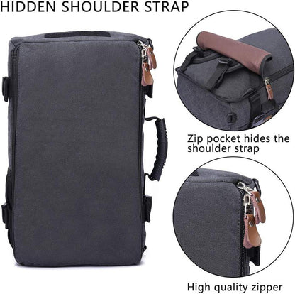 FR Fashion Co. 19" Men's Convertible Canvas Travel Backpack
