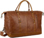 FR Fashion Co. 20" Leather Overnight Travel Duffel Bag