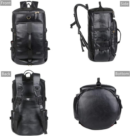 FR Fashion Co. 20" Men's Versatile Leather Duffel Bag