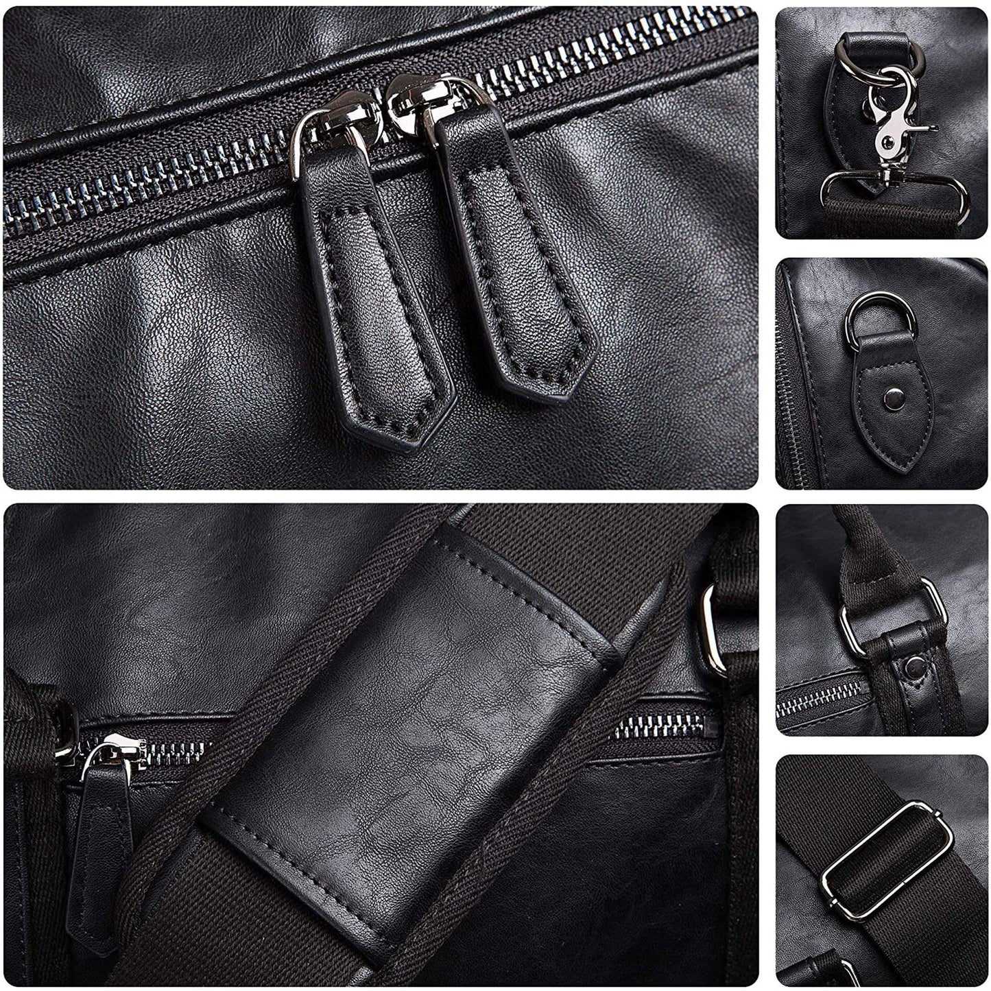 FR Fashion Co. 21" Men's Classic Leather Duffle Bag