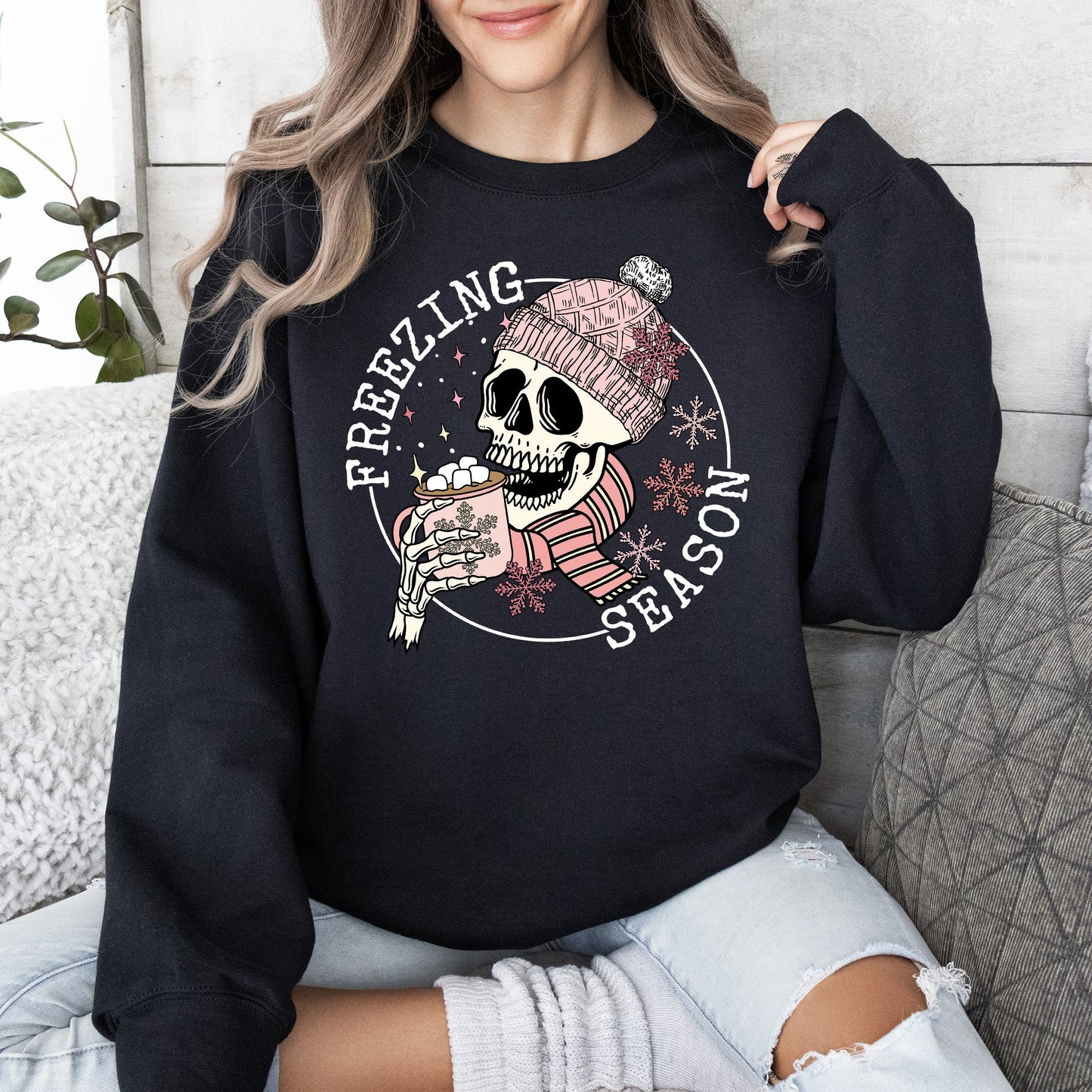 Freezing Season, Skeleton, Winter, Cold, Sweatshirt