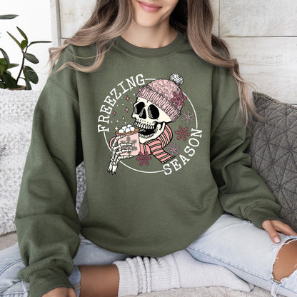 Freezing Season, Skeleton, Winter, Cold, Sweatshirt