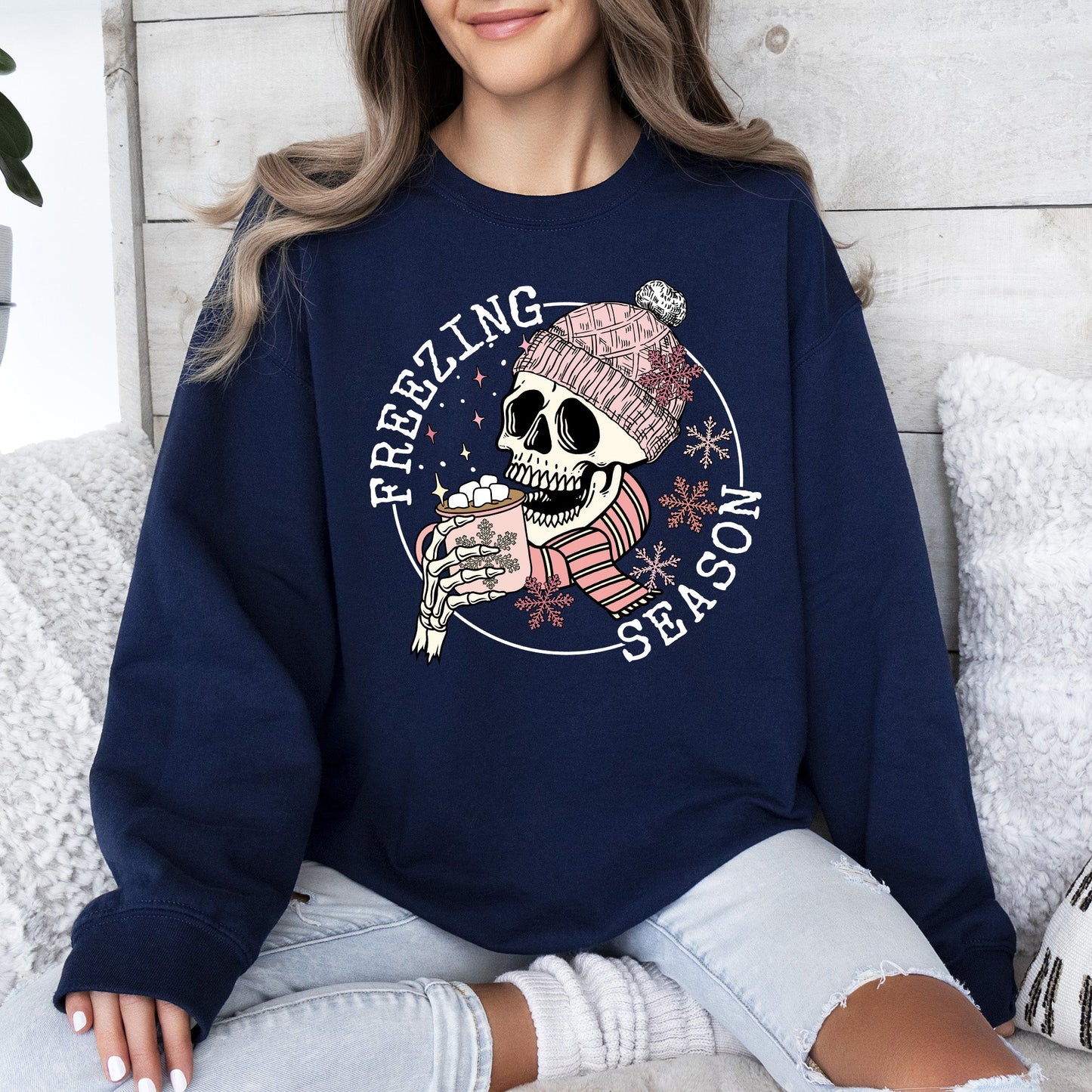 Freezing Season, Skeleton, Winter, Cold, Sweatshirt