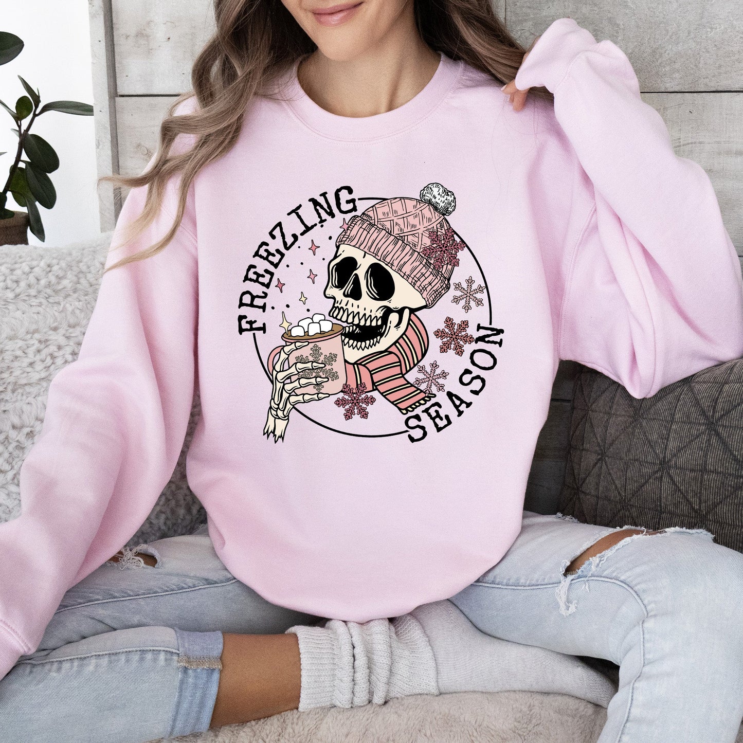 Freezing Season, Skeleton, Winter, Cold, Sweatshirt