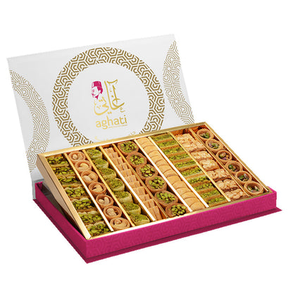 Nafeeseh Assorted Baklava Collection - Premium 1 KG Box of Irresistible Sweet Pastries