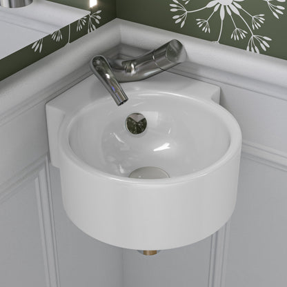 ALFI brand AB8056 Ceramic Mushroom Top Pop Up Drain for Sinks with Overflow