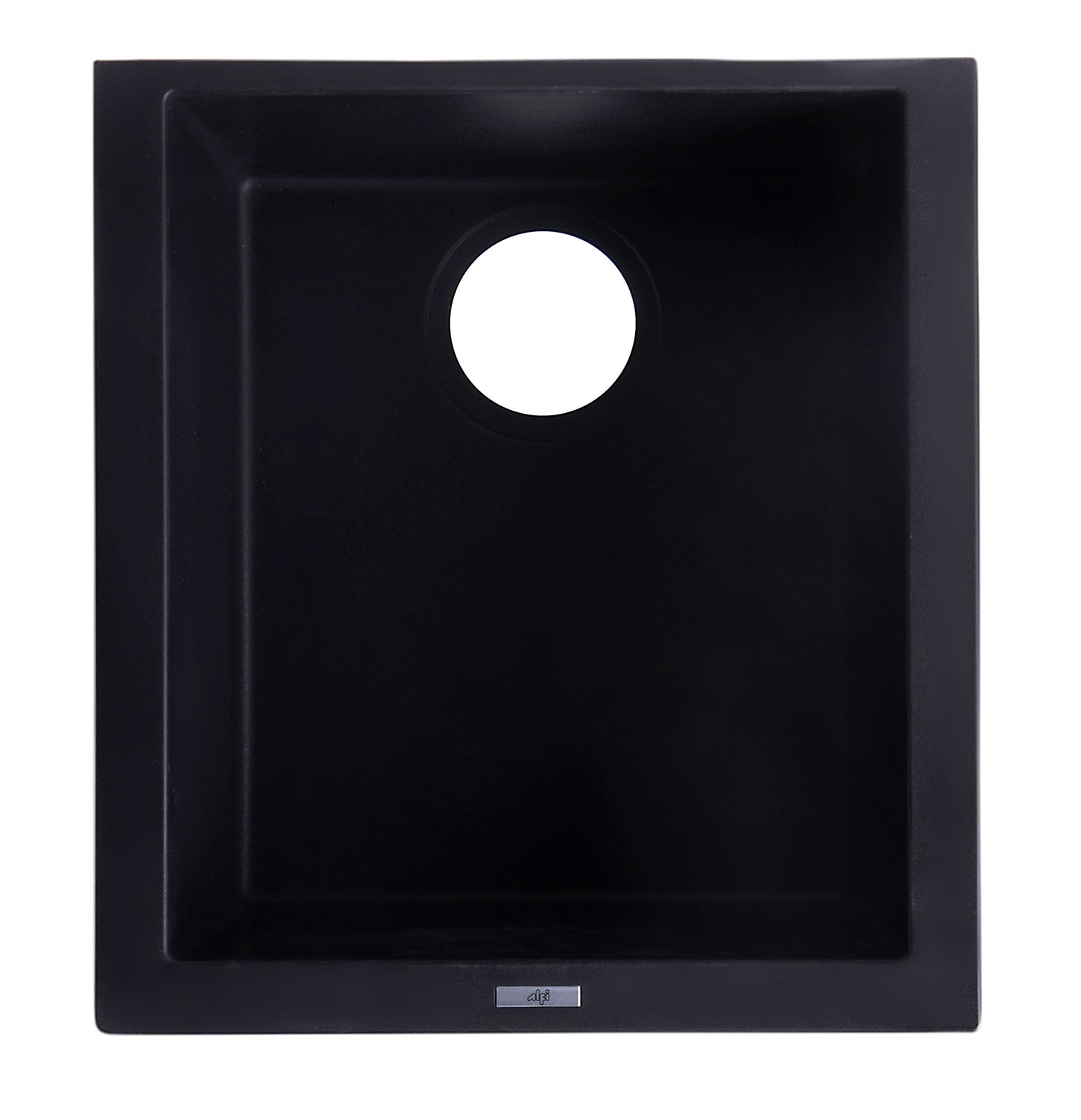 ALFI brand AB1720UM 17" Undermount Rectangular Granite Composite Kitchen Prep Sink