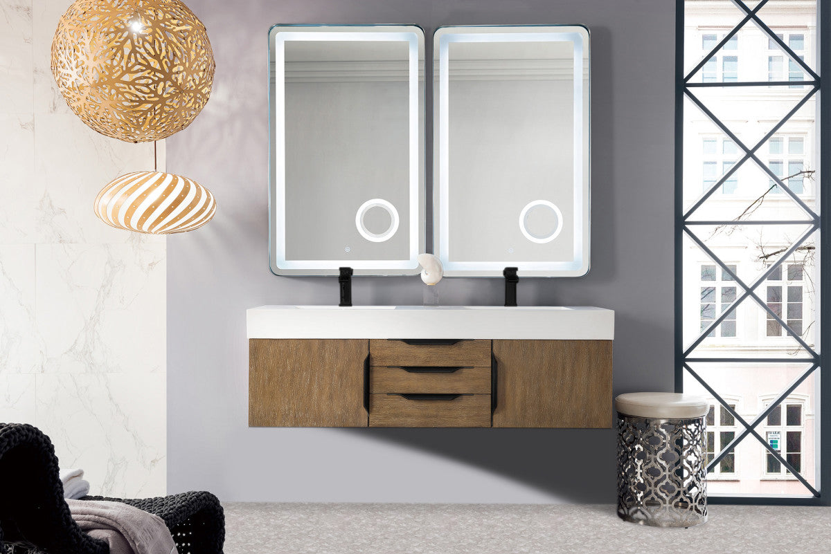 Columbia 59" Double Wall Mount Vanity Cabinet