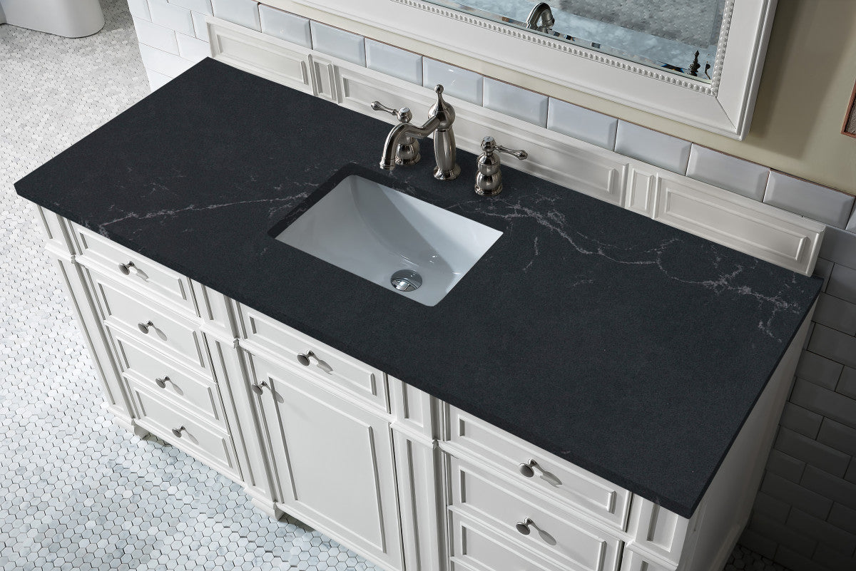 Bristol 60" Single Vanity Cabinet, Bright White