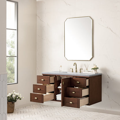 Amberly 48" Single Vanity Cabinet, Mid-Century Walnut