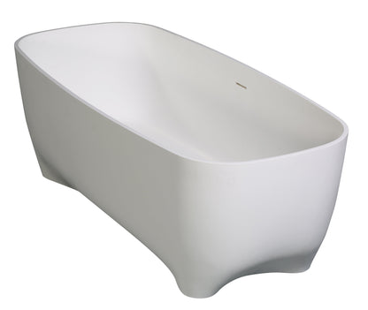 ALFI brand  AB9980 67" White Matte Solid Surface Resin Bathtub