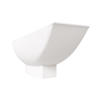 ALFI brand  AB9991 White Matte 71" Solid Surface Resin Free Standing Hammock Style Bathtub