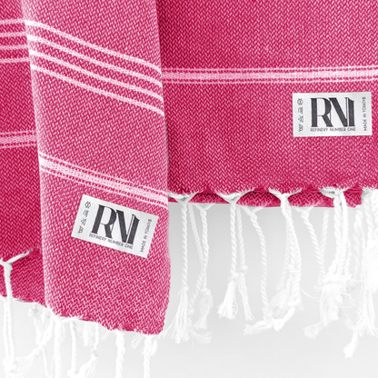 Istanbul Classic Turkish Hand Towel Set of 2 for Kitchen, Bath, Beach, Gym, and Yoga 17"x30"