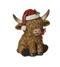 Holiday Highland Cow - Santa Hat