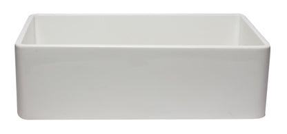 ALFI brand AB3320SB 33 inch Black Reversible Single Fireclay Farmhouse Kitchen Sink