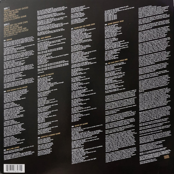 Back To Black (PINK VINYL) | Near Mint (NM or M-) Mint (M)