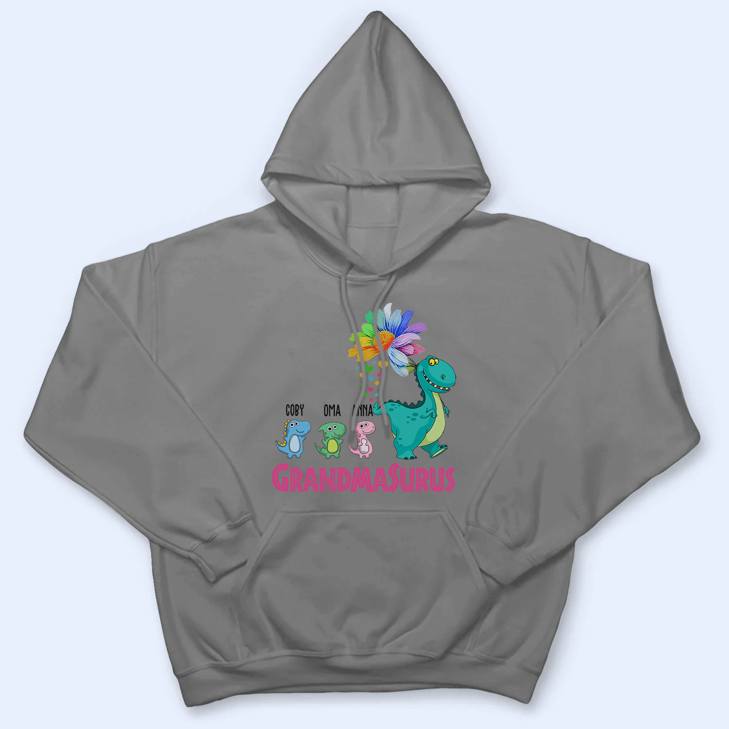 Funny Grandmasurus - Personalized Custom T Shirt - Birthday, Loving, Funny Gift for Grandma/Nana/Mimi, Mom, Wife, Grandparent