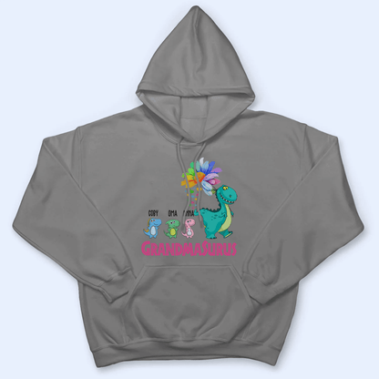 Funny Grandmasurus - Personalized Custom T Shirt - Birthday, Loving, Funny Gift for Grandma/Nana/Mimi, Mom, Wife, Grandparent