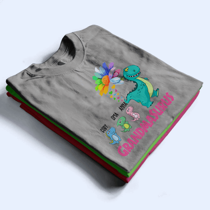 Funny Grandmasurus - Personalized Custom T Shirt - Birthday, Loving, Funny Gift for Grandma/Nana/Mimi, Mom, Wife, Grandparent