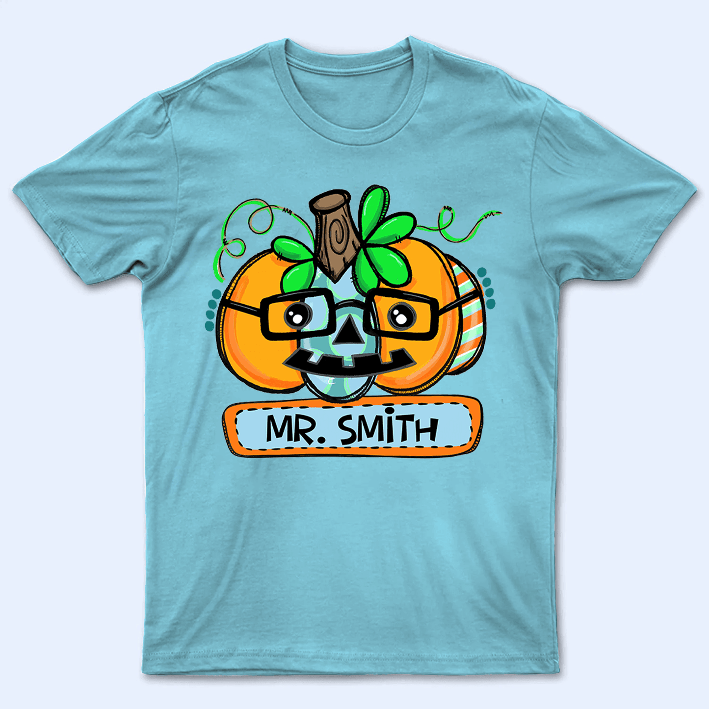 Funny Pumpkin Halloween With Name - Personalized Custom T Shirt - Birthday, Loving, Funny Gift for Teacher, Kindergarten, Preschool, Pre K, Paraprofessional