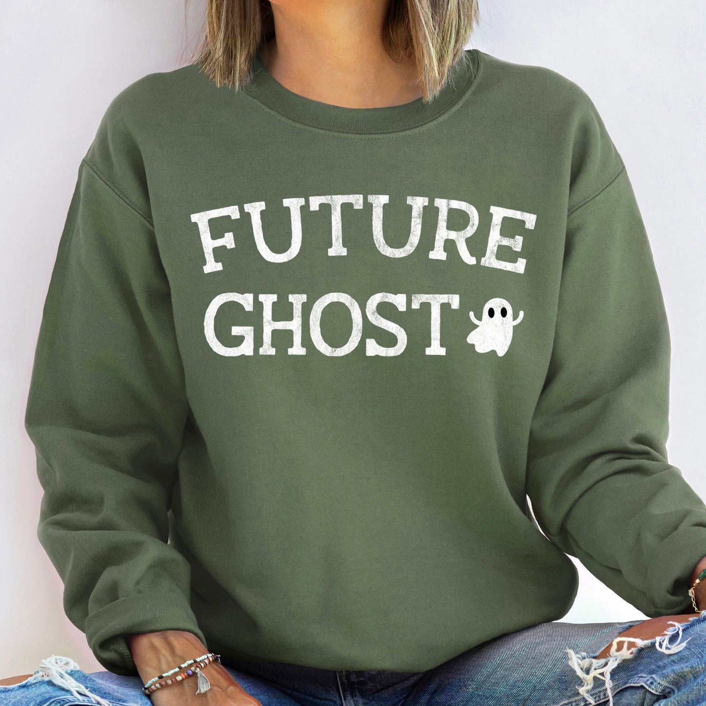 Future Ghost Vintage Halloween Sweatshirt
