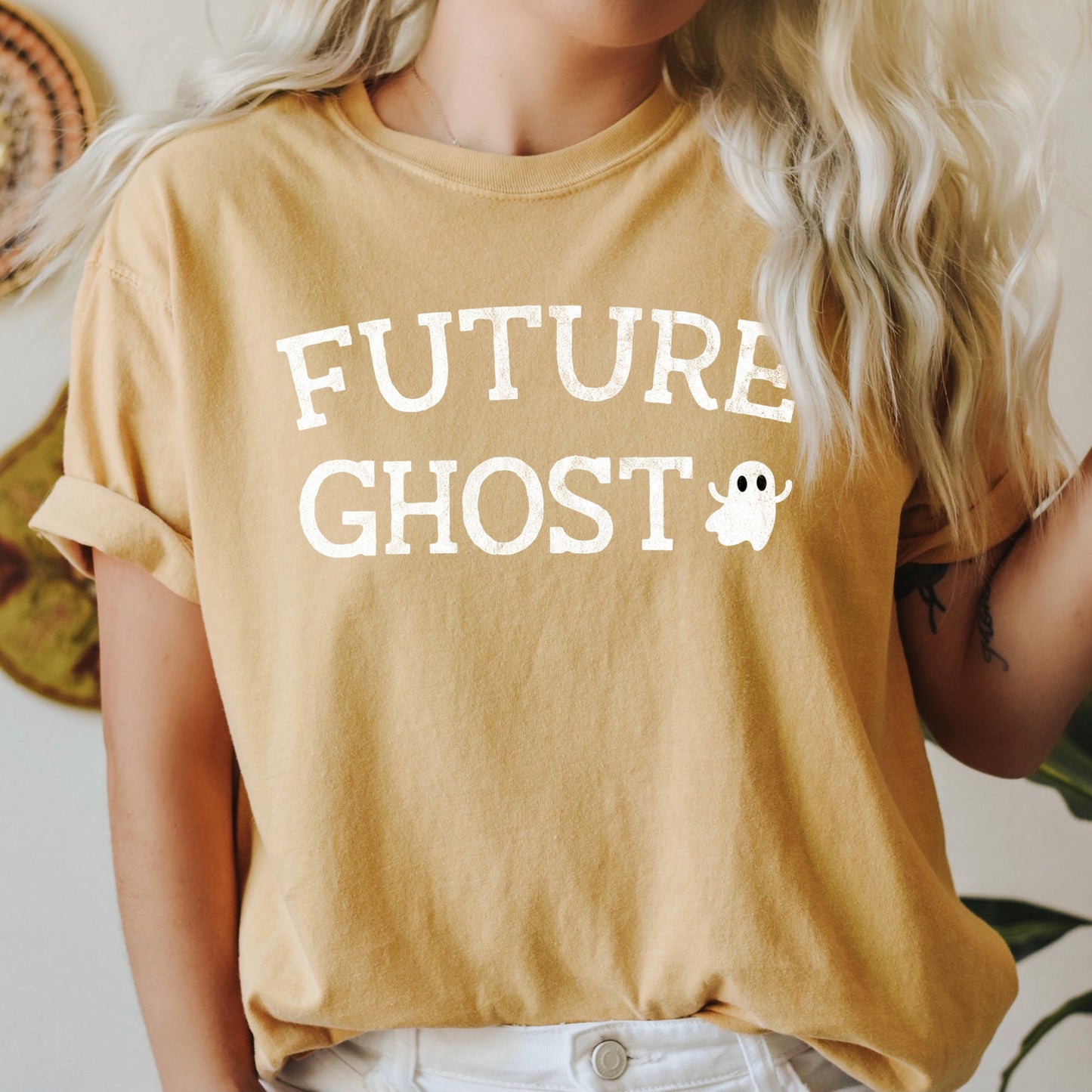 Future Ghost Retro Halloween Comfort Colors Tshirt