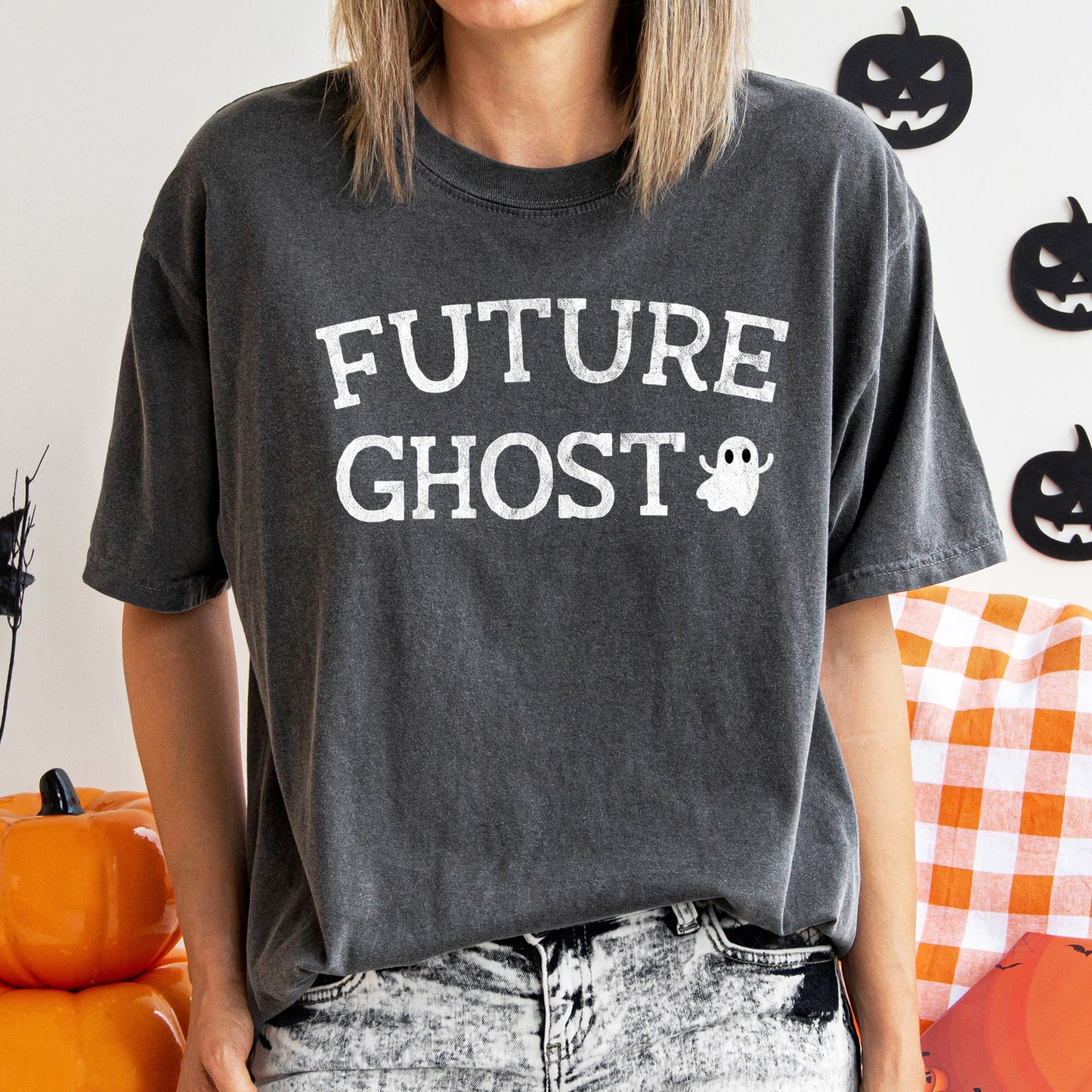 Future Ghost Retro Halloween Comfort Colors Tshirt